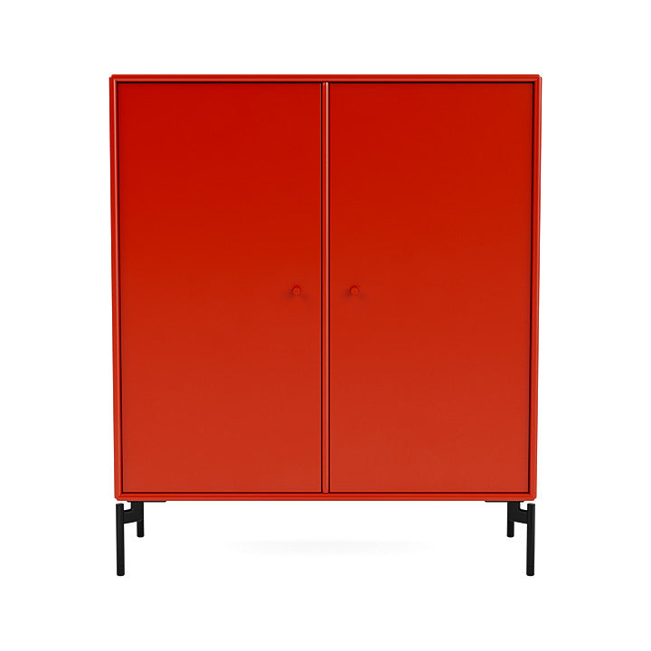 Montana Cover Cabinet With Legs, Rosehip/Black