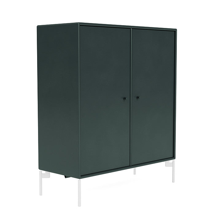 Montana Cover Cabinet With Legs, Black Jade/Snow White