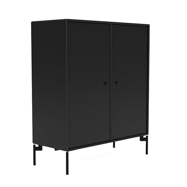 Montana Cover Cabinet With Legs, Black/Black