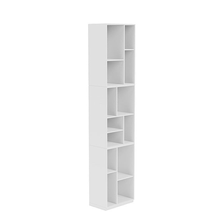 Montana Loom High Bookcase With 3 Cm Plinth, New White