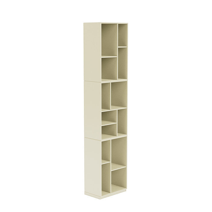 Montana Loom High Bookcase With 3 Cm Plinth, Vanilla White