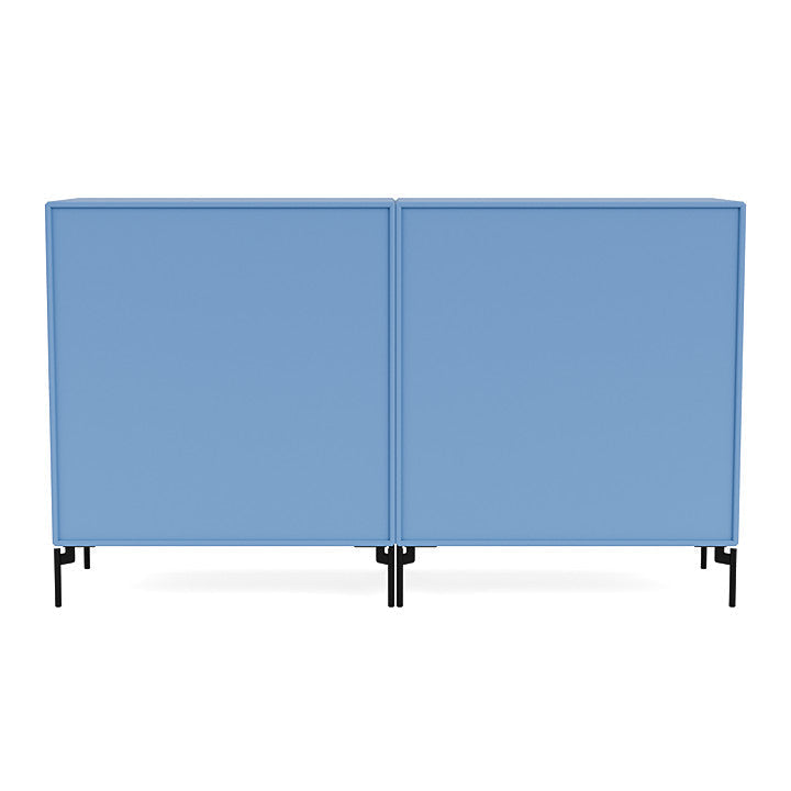 Montana Pair Classic Sideboard With Legs, Azure Blue/Black