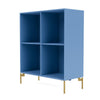 Montana Show Bookcase s nohama, Azure Blue/Brass