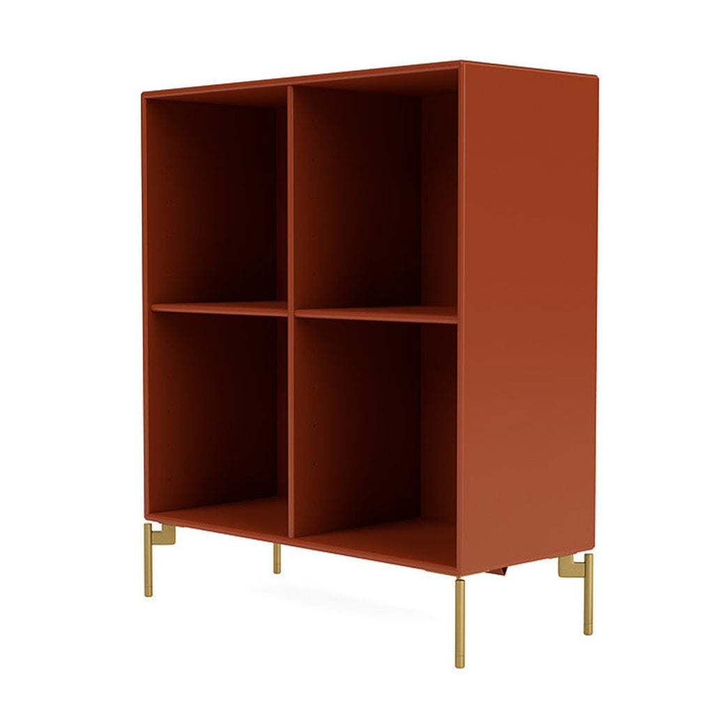 Montana Show Bookcase With Legs, Hokkaido/Brass