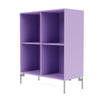 Montana Show Bookcase With Legs, Iris/Matt Chrome