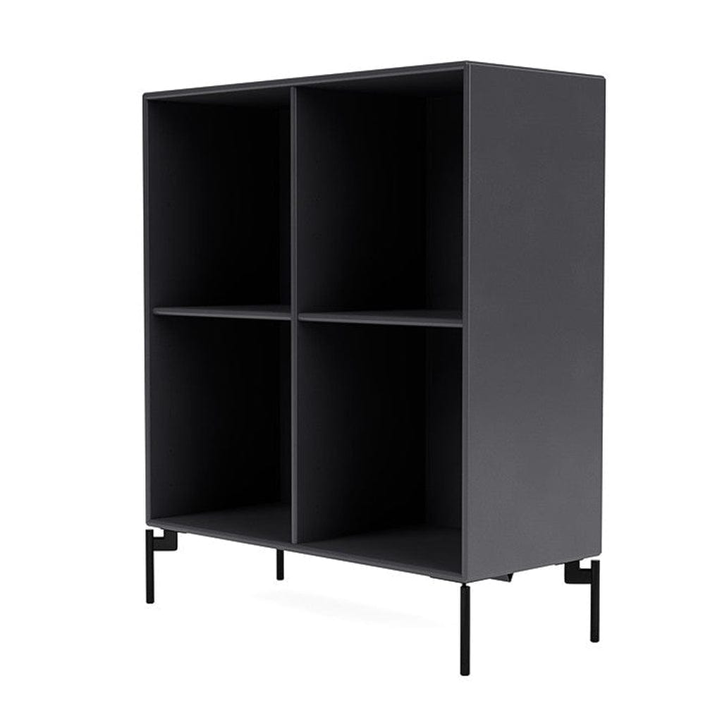 Montana Show Bookcase s nohama, uhlíkovou černou/černou