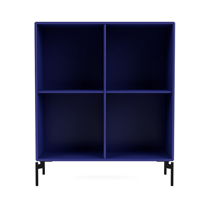 Montana Show Bookcase s nohama, monarchova modrá/černá
