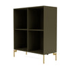 Montana Show Bookcase With Legs, Oregano/Brass