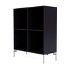 Montana Show Bookcase With Legs, Shadow/Matt Chrome