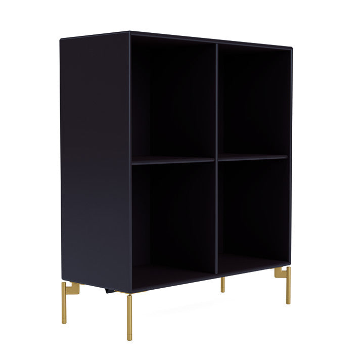 Montana Show Bookcase With Legs, Shadow/Brass