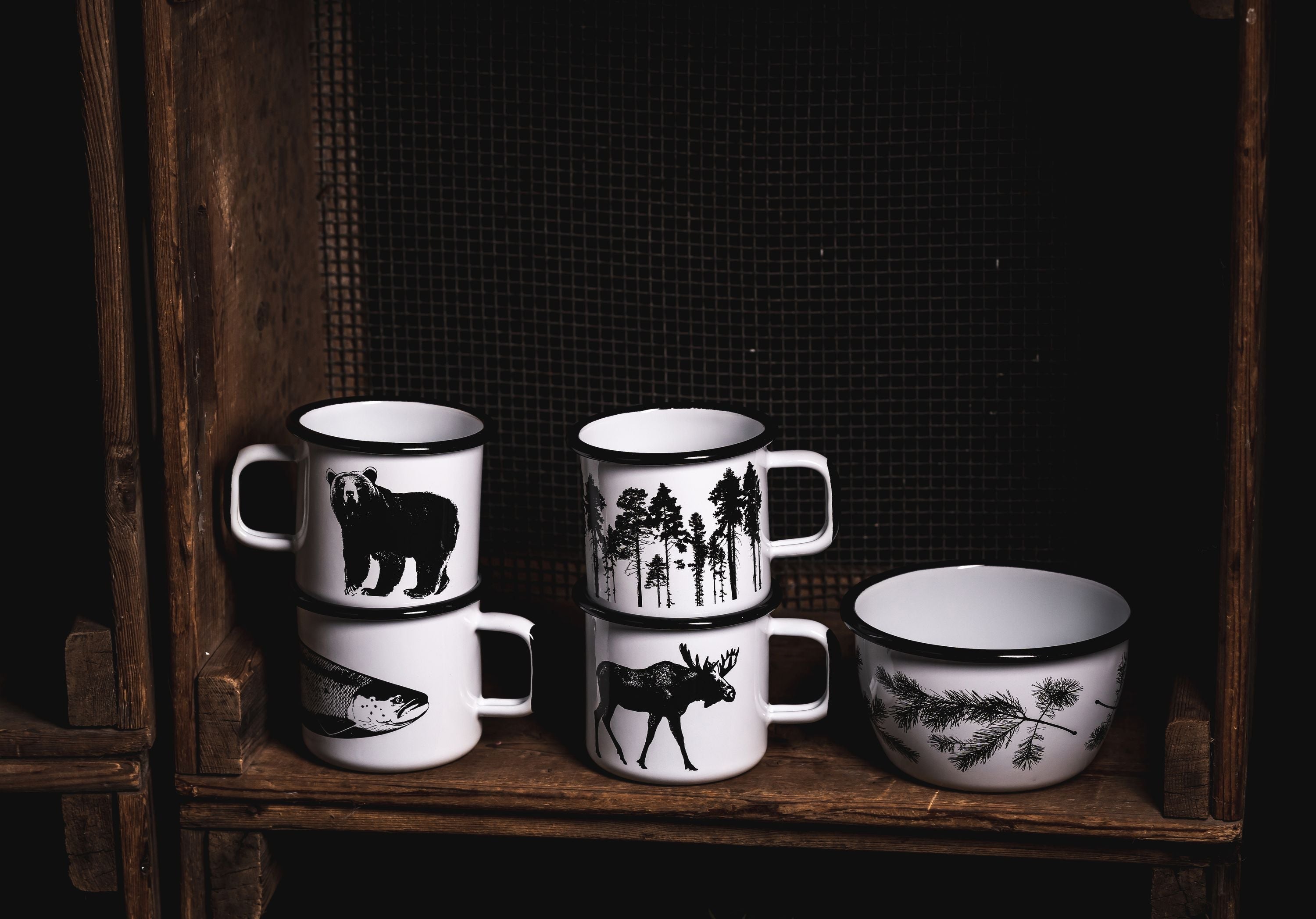 Muurla Nordic Enamel Mug, The Moose