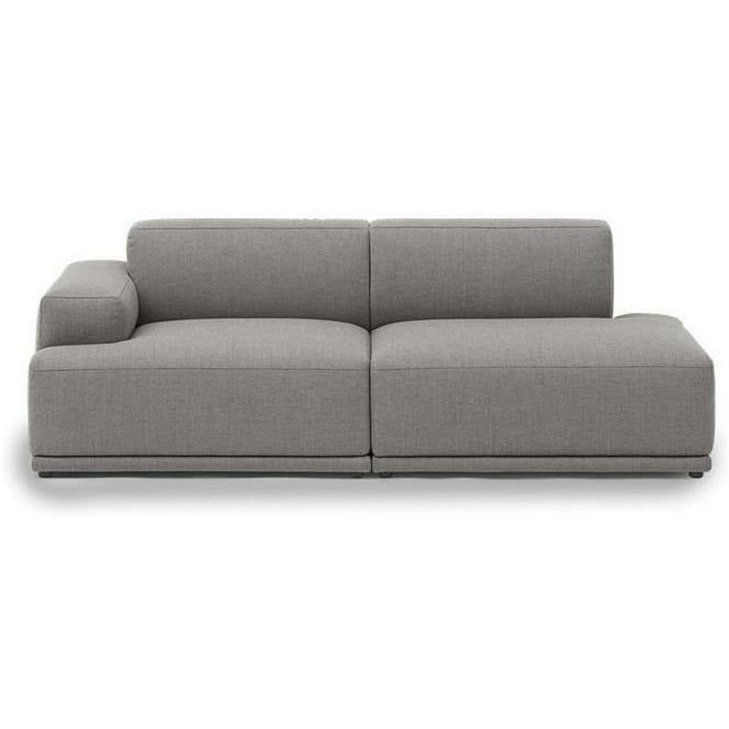 MUUTO Connect Soft Modular 2 Seater Sofa Configuration 2, Grey (Re Wool 128)