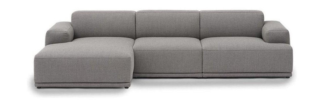 MUUTO Connect Soft Modular 3 Seater Sofa Configuration 3, Grey (Re Wool 128)