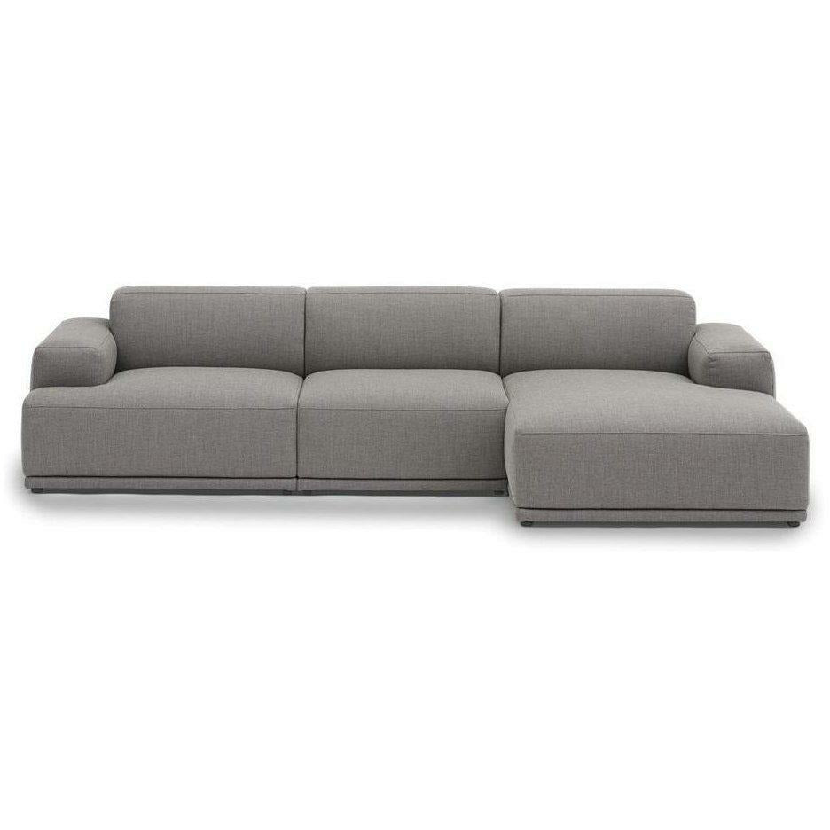 MUUTO Connect Soft Modular 3 Seater Sofa Configuration 2, Grey (Re Wool 128)