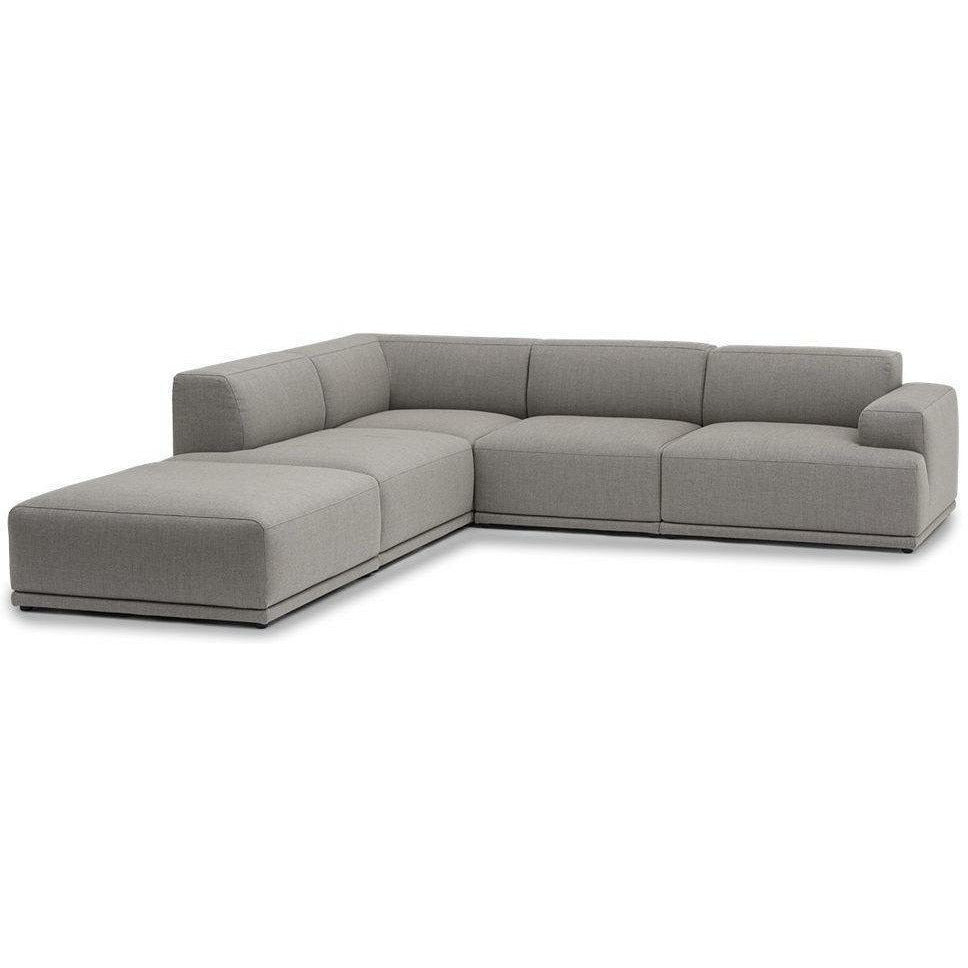 MUUTO Connect Soft Modular Corner Sofa Configuration 1, Grey (Re Wool 128)
