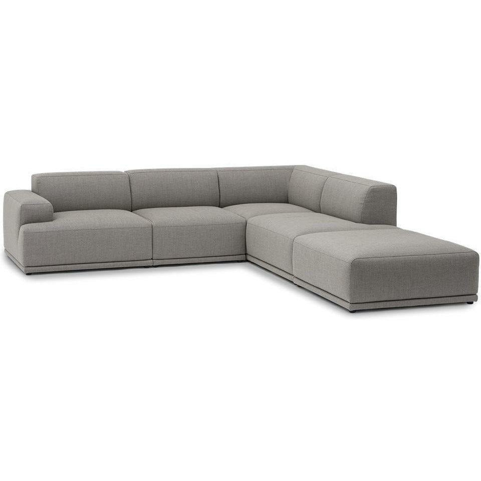 MUUTO Connect Soft Modular Corner Sofa Configuration 2, Grey (Re Wool 128)