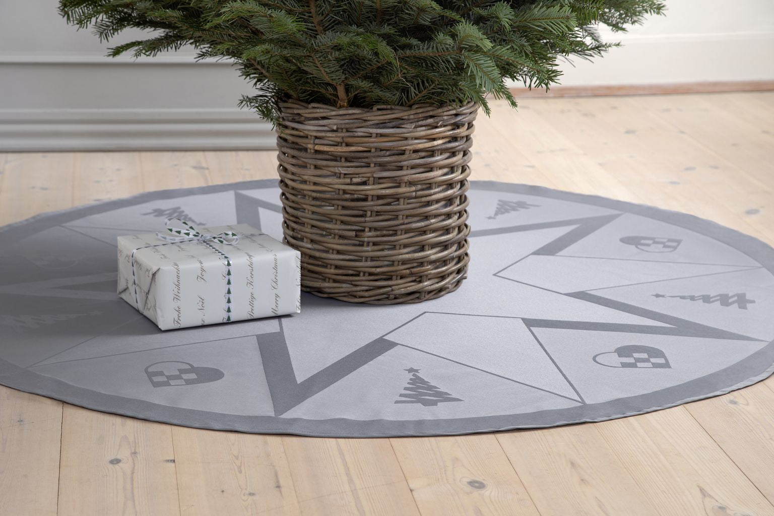 Novoform design hvězdy vánoční koberec, zima šedá