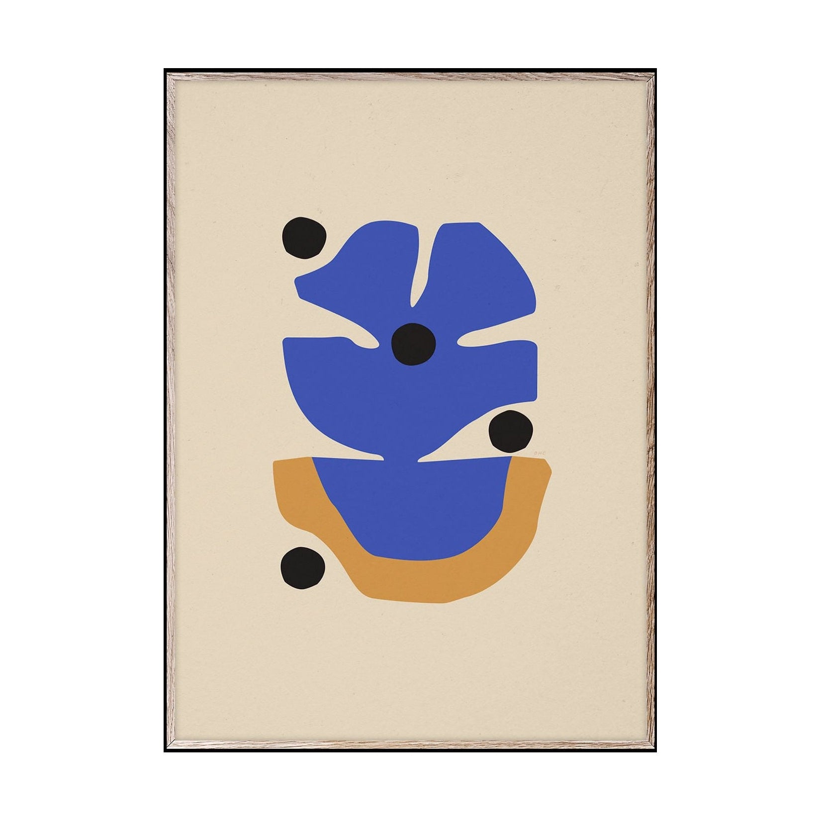 Papírový kolektivní plakát Flor Azul, 30x40 cm