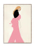 Papírový kolektivní růžový šatů, 30x40 cm
