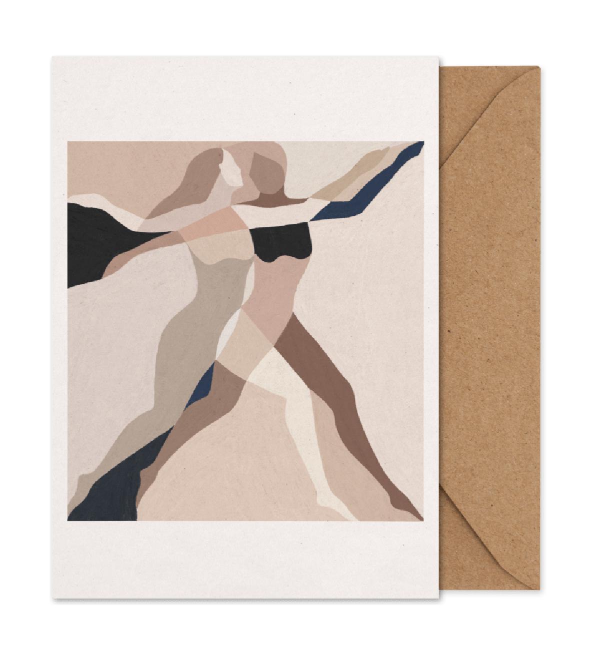 Papírová kolektivní karta Two Dancers Art Card