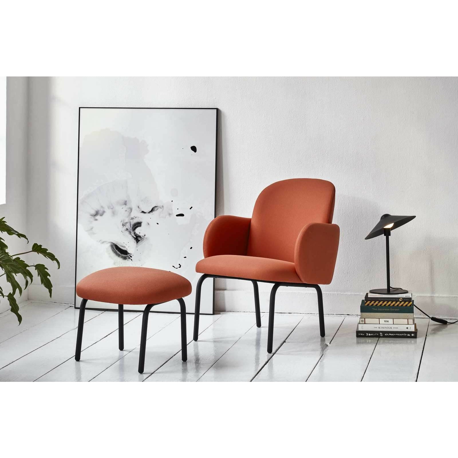 Puik Dost Lounge Chair Steel, Terracotta