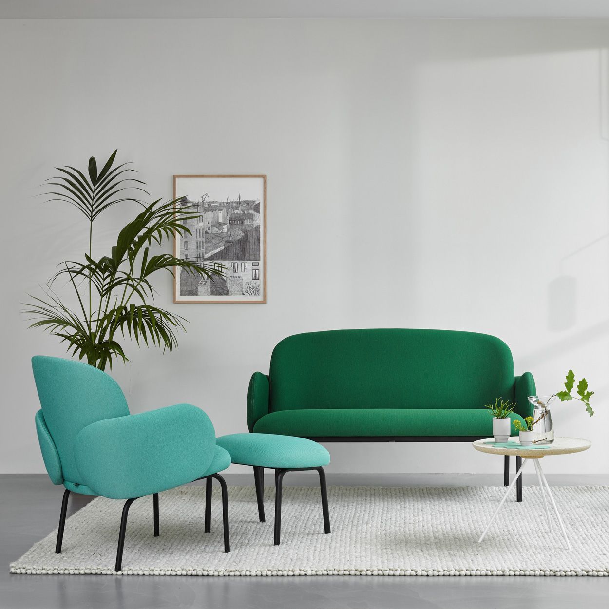 Puik Dost Sofa Steel, Dark Green