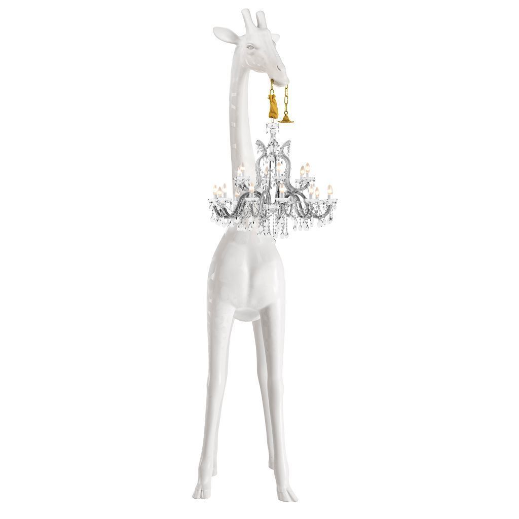 Qeeboo Giraffe In Love Indoor Floor Lamp H 4m, White