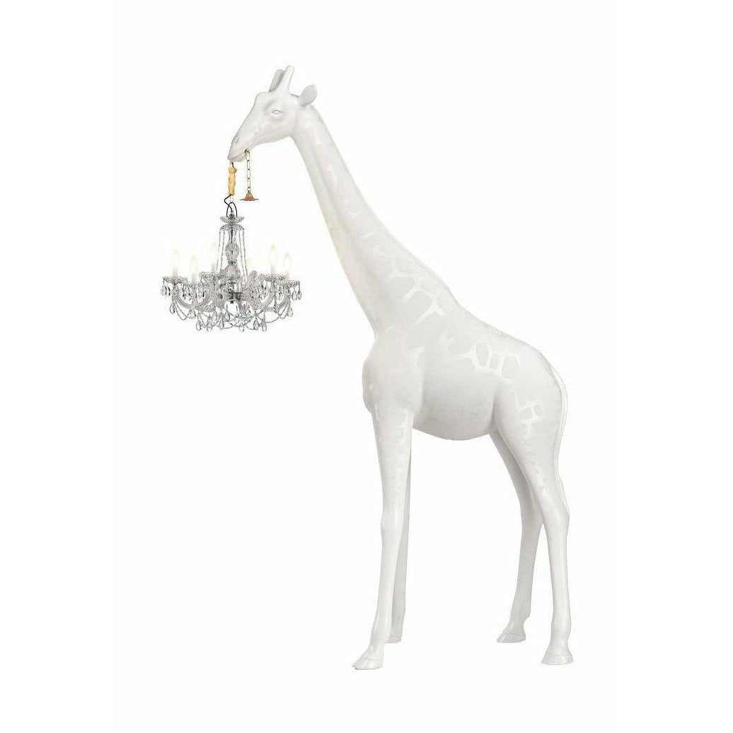 Qeeboo žirafa v lásce venkovní podlahová lampa H 2,65 m, bílá