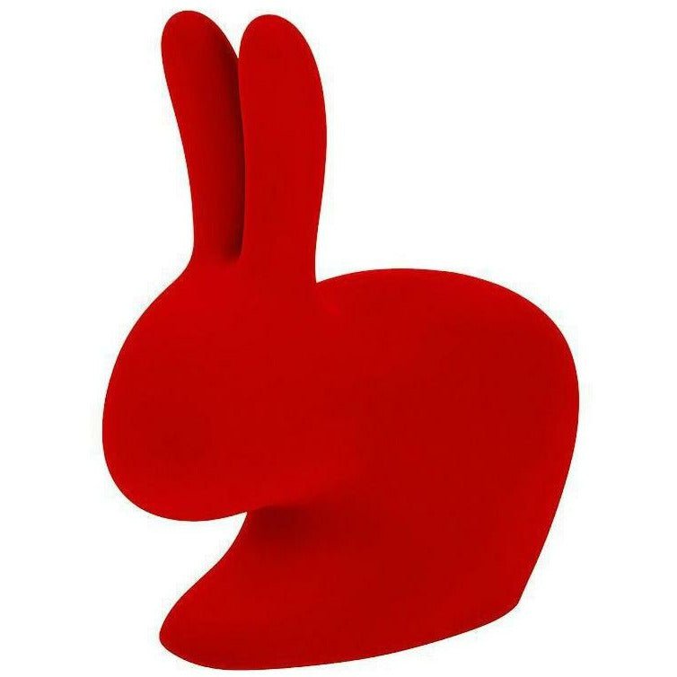 Qeeboo Bunny Chawer Velvet povrch, červená