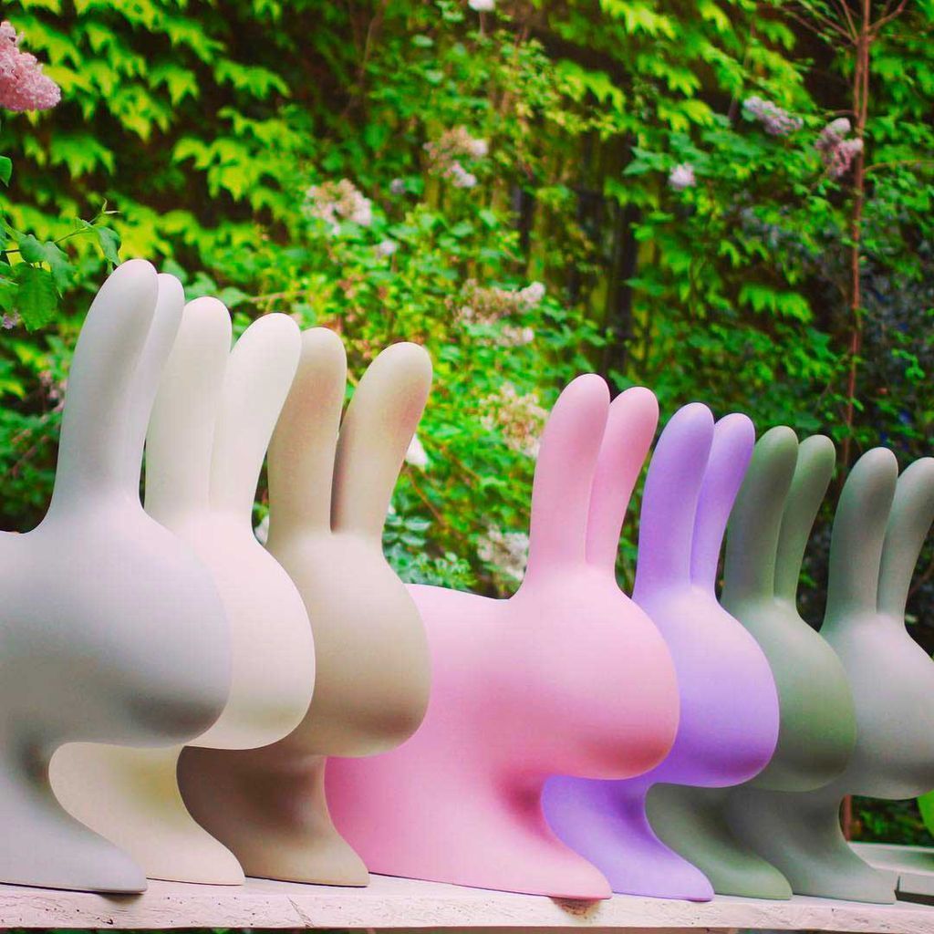 Qeeboo Bunny Chair od Stefano Giovannoni, balzam zelená