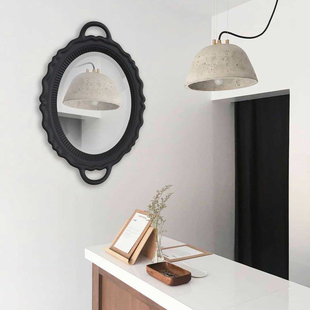 Plaťátka Qeeboo Miroir Mirror 110x76,5 cm, černá