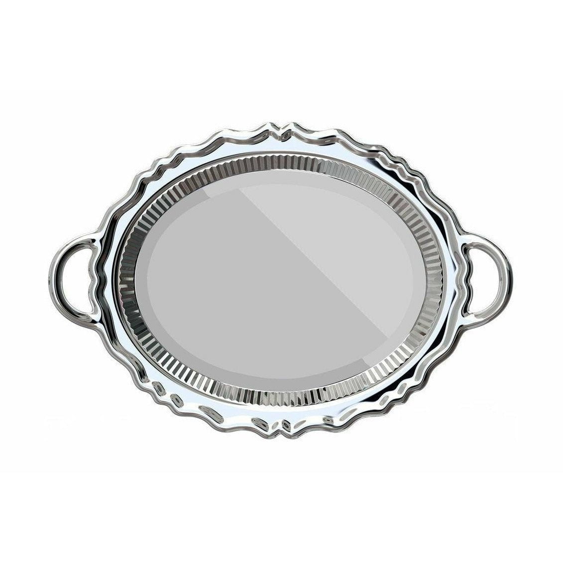 Ploka Qeeboo Miroir Mirror Kovová povrchová úprava 110x76,5 cm, stříbro