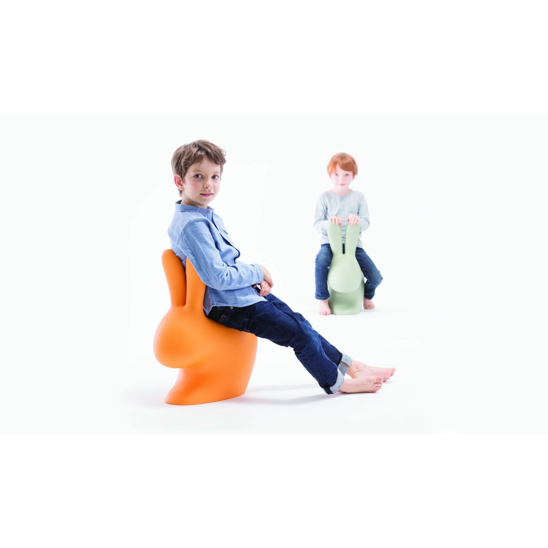 Králík qeeboo dětská židle, balzam zelená