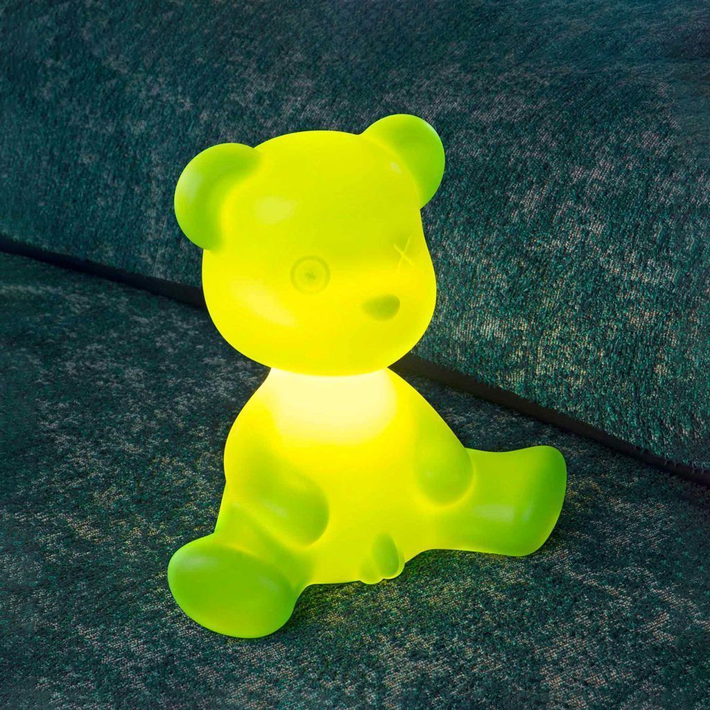 Qeeboo teddy boy stolní lampa s kabelem, světle zelená