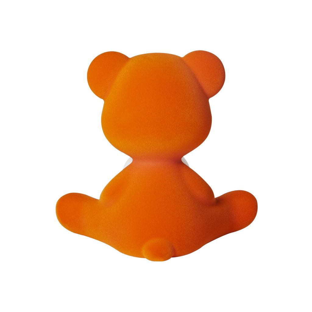 Qeeboo Teddy Girl LED dobíjecí stolní lampa sametový povrch, oranžová