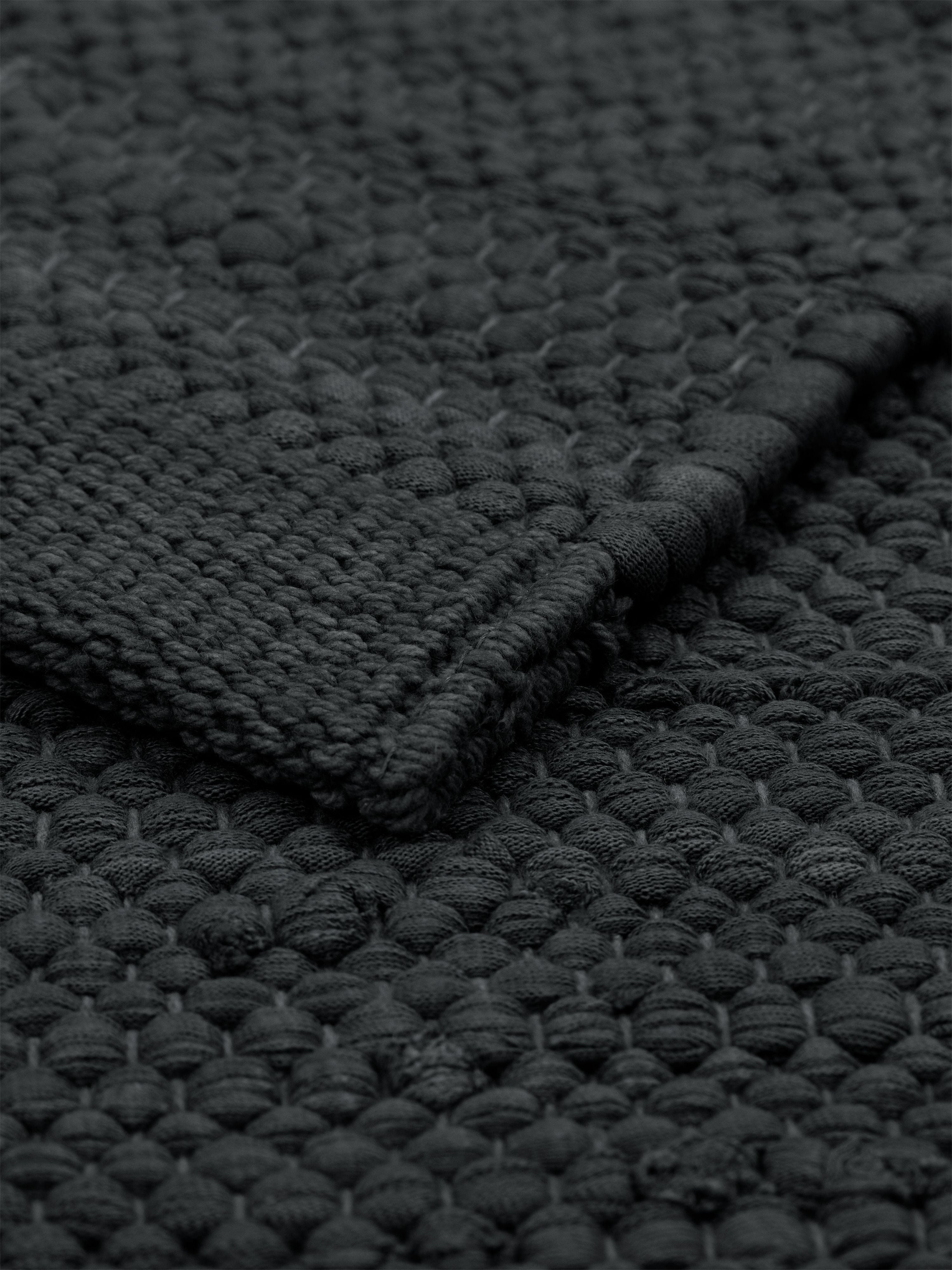 Koberec pevný bavlněný koberec 170 x 240 cm, uhlí