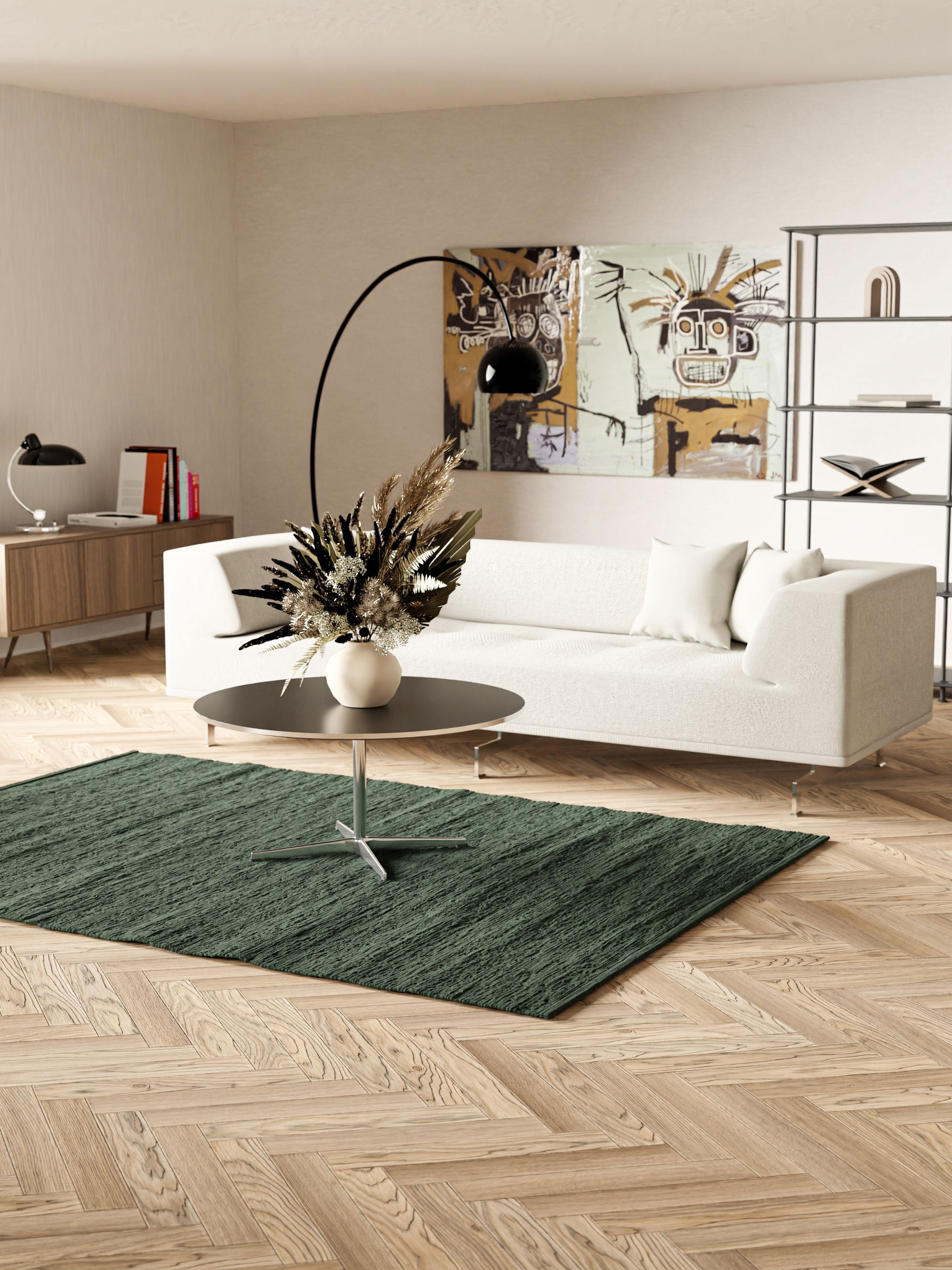 Koberec pevný bavlněný koberec 170 x 240 cm, mech