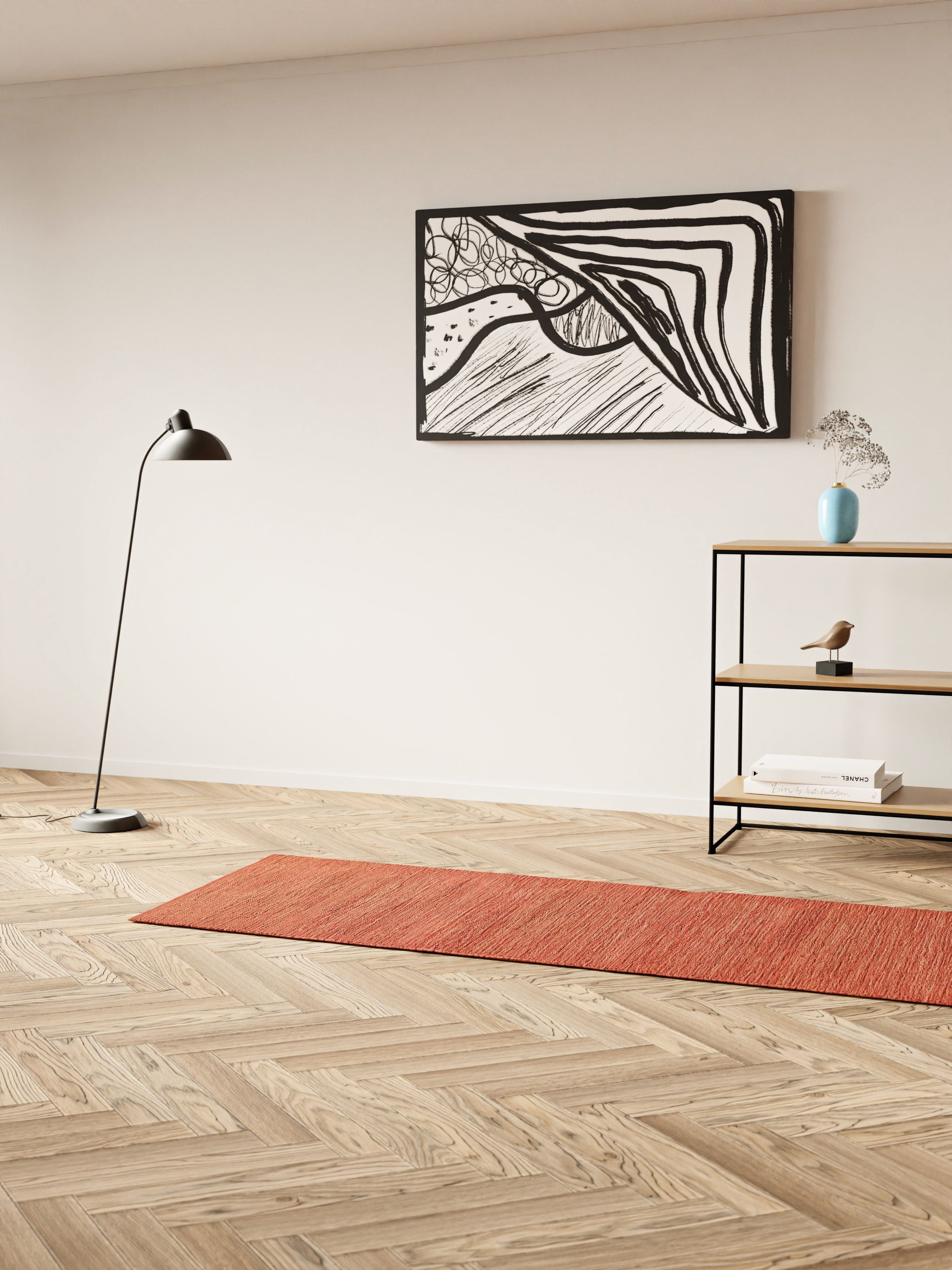 Koberec s pevným bavlněným koberec 60 x 90 cm, sluneční oranžová