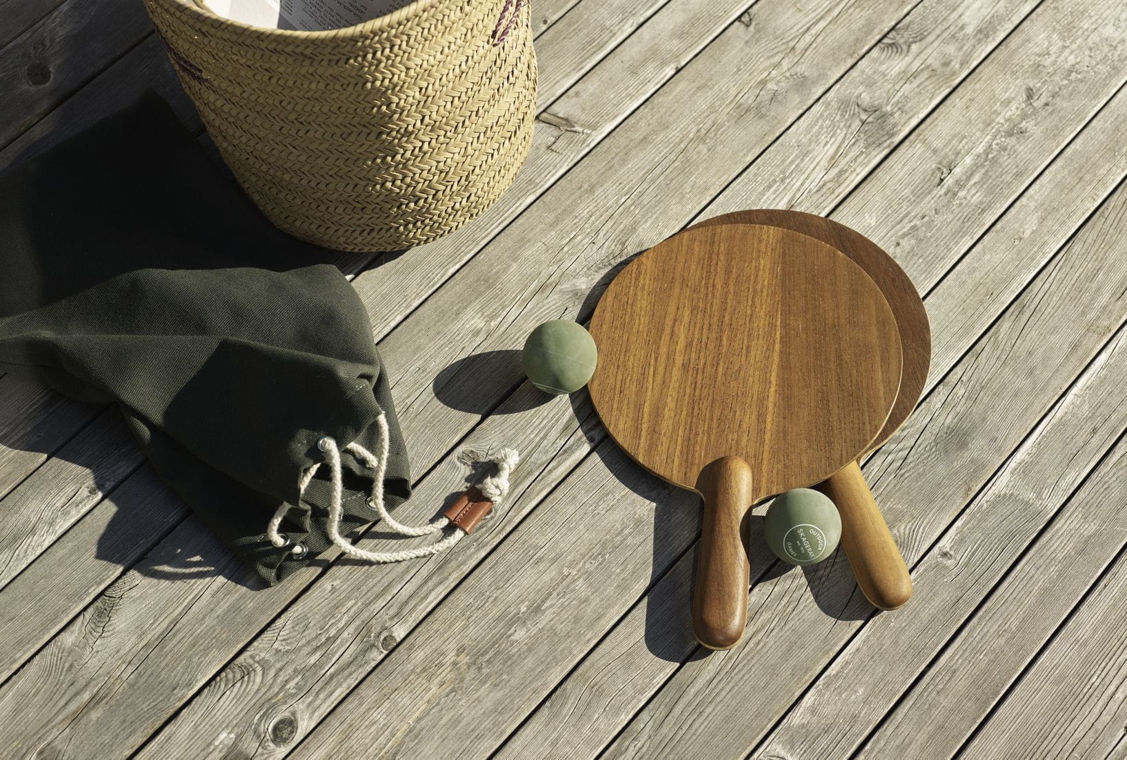 Skagerak Beach Tennis Set, Dark Green