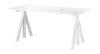 String Furniture Height Adjustable Work Table 78x160 Cm, White Laminate