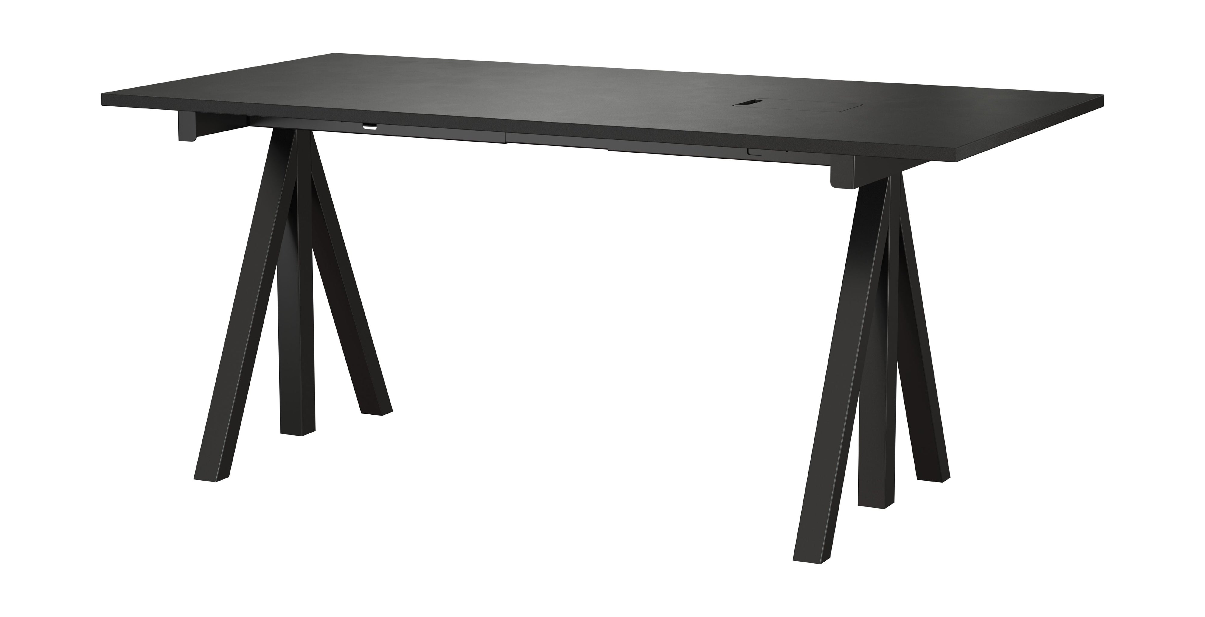 String Furniture Works Work Table 78x160 cm, černá/černá