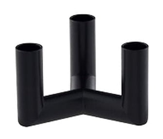 Uyuni osvětlovací matice svíčky 3'arm Mini Taper Ø 7,5 cm, Matt Black