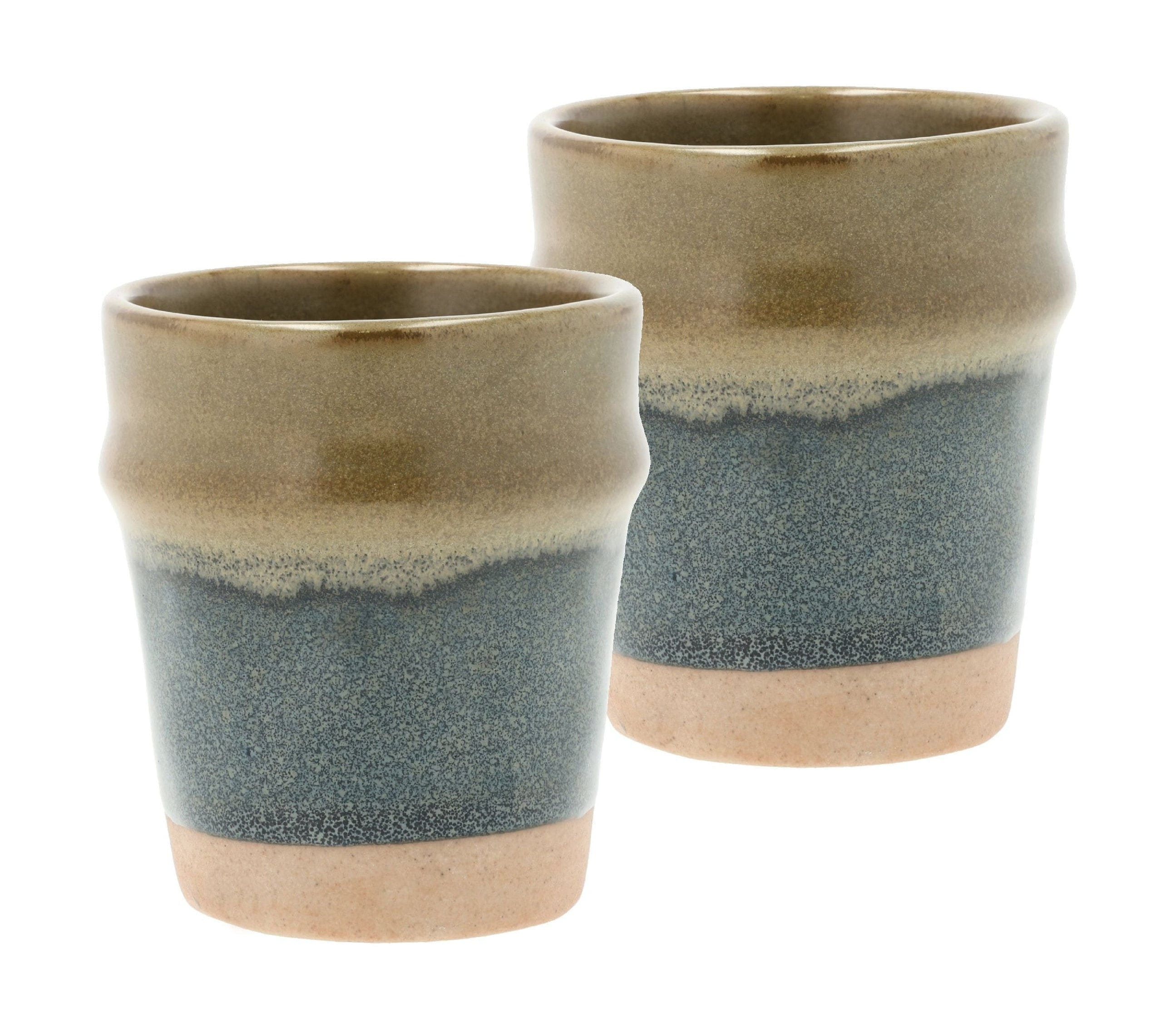 Villa Collection Evig Espresso Cup Set Of 2, Blue/Brown