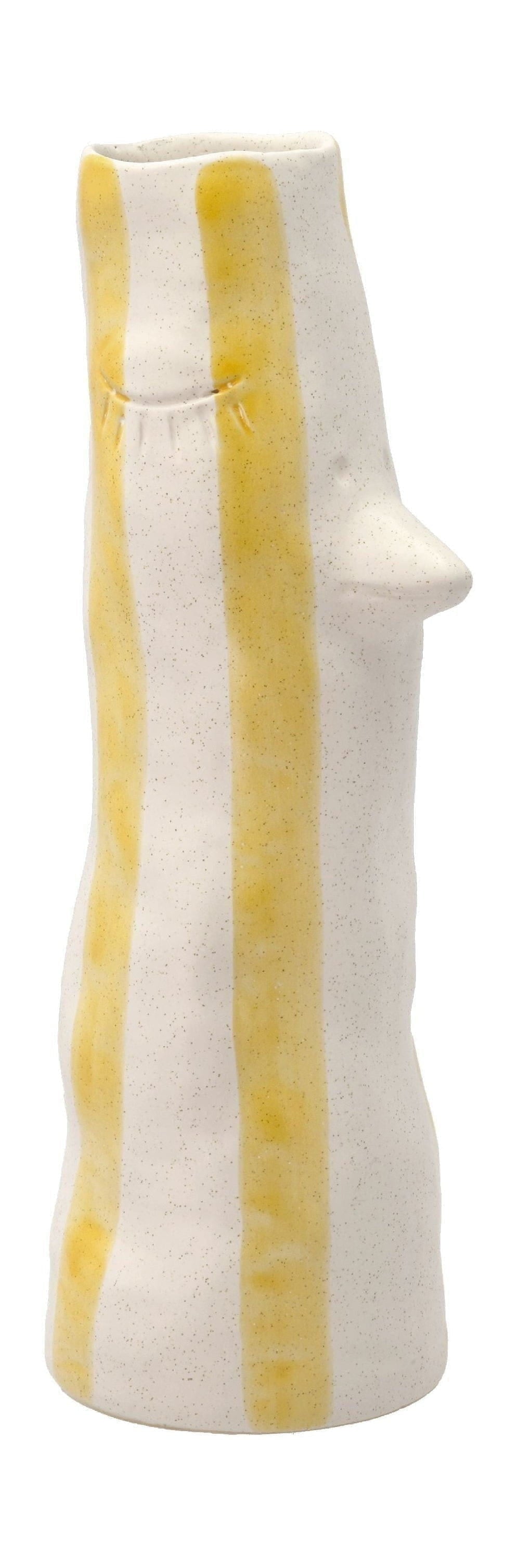 Villa Collection Styles Vase s zobákem a řasámi velkými, žlutými