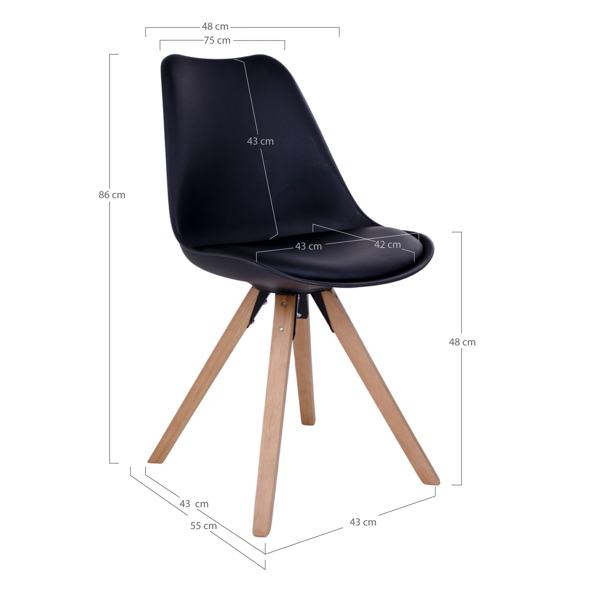 House Nordic Bergen Dining Chair - Sada 2