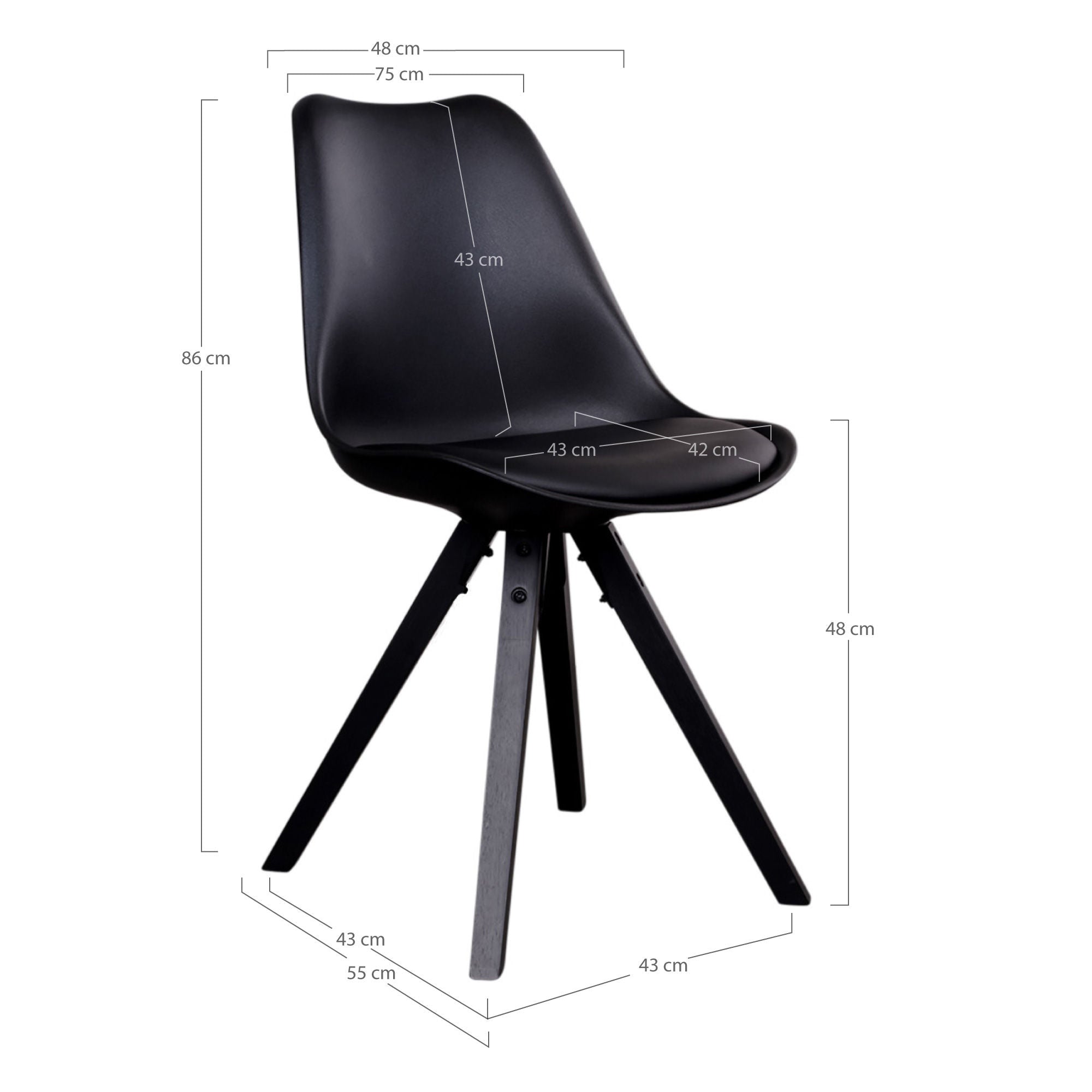 House Nordic Bergen Dining Chair - Sada 2