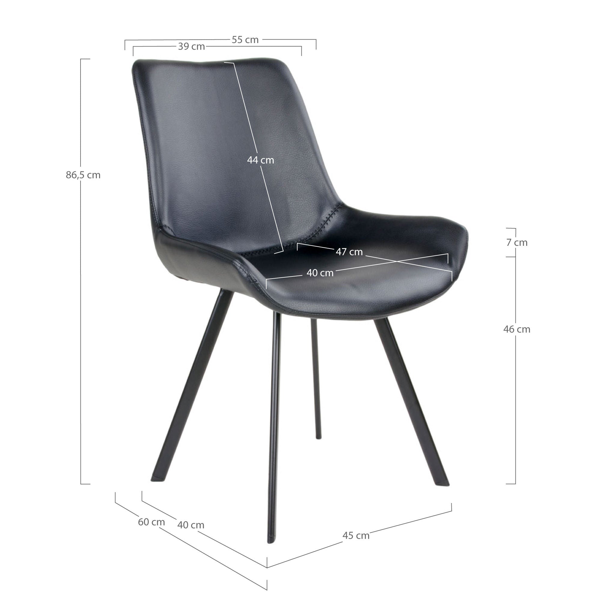 House Nordic Memphis Dining Chair - Sada 2