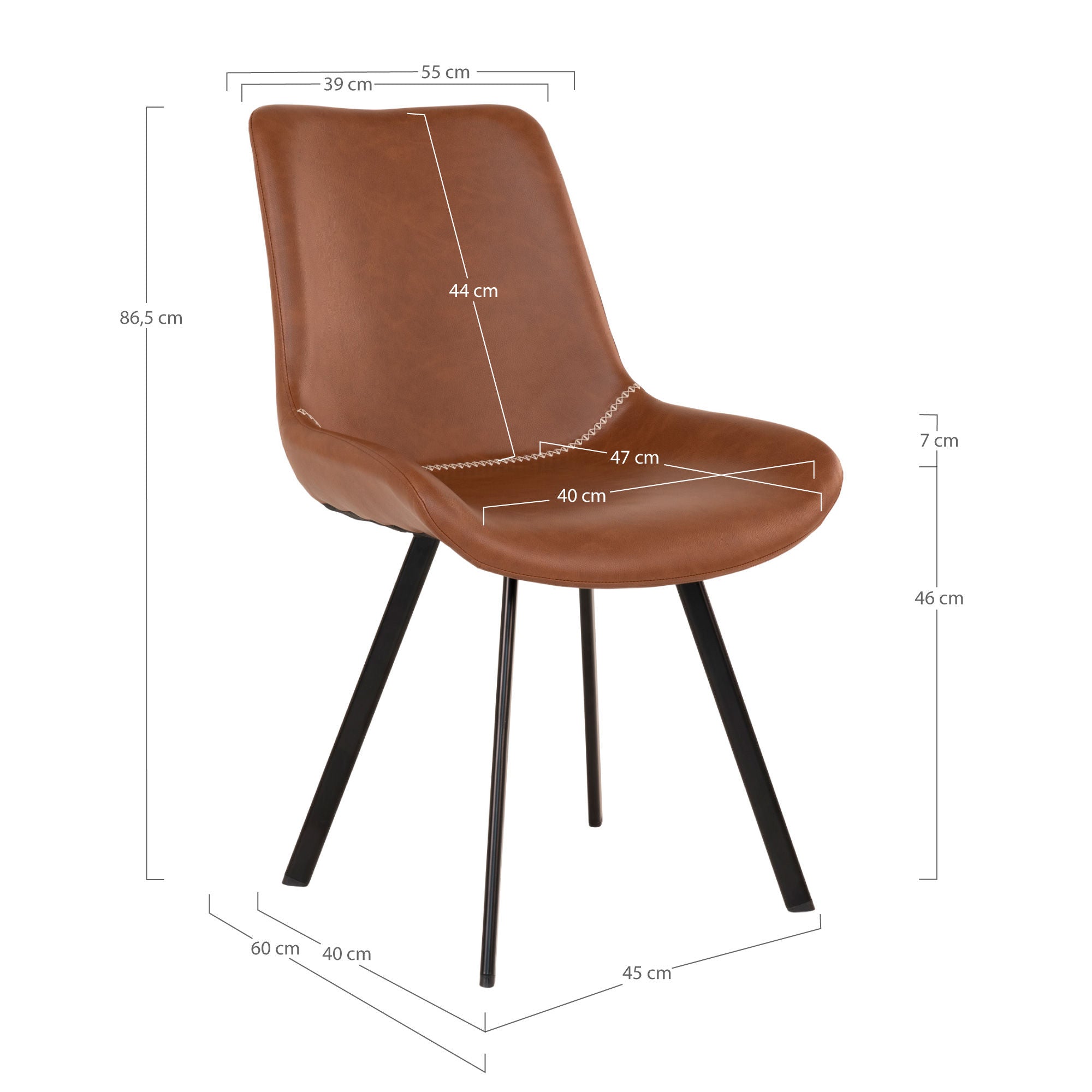 House Nordic Memphis Dining Chair - Sada 2