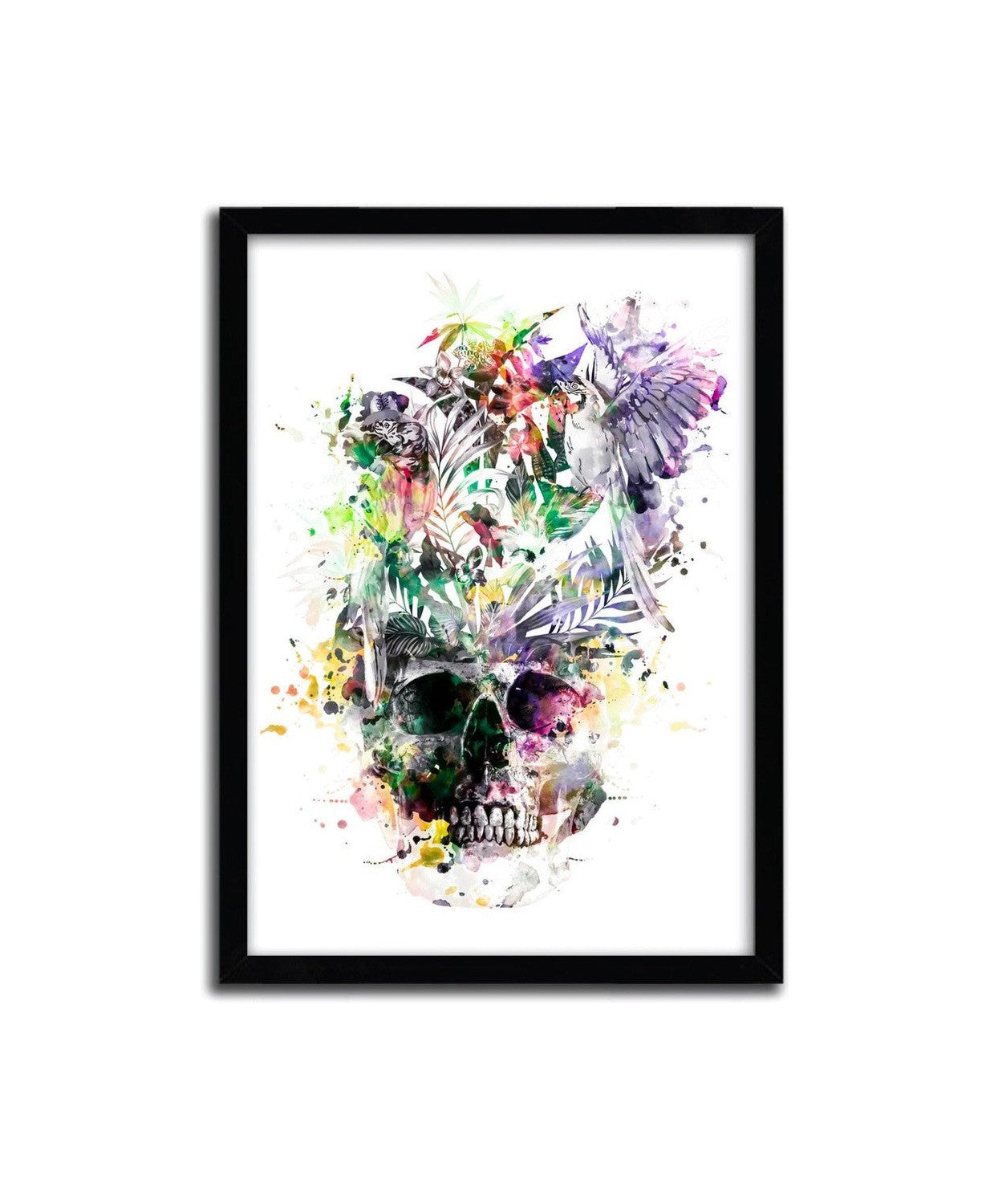 Affiche Skull Parrots par Riza Peker