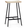 Andersen Furniture HC2 Bar Stool Oak, ocelový rám, H 65 cm